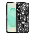 Калъф за Samsung Galaxy S25 Plus - Luxury Glitter MagSafe - Черен