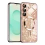 Калъф за Samsung Galaxy S25 Plus - Luxury Glitter MagSafe - Rose Gold