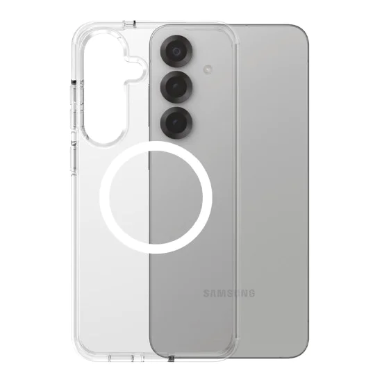 Калъф за Samsung Galaxy S25 Plus - PanzerGlass® - CARE Flagship Urban Combat White Qi Compatible - Прозрачен