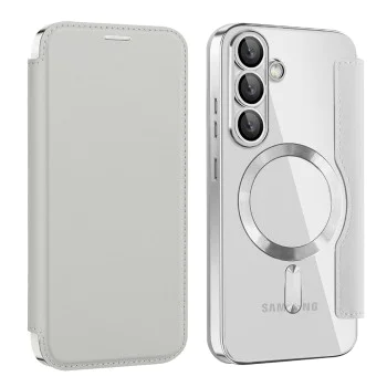 Калъф за Samsung Galaxy S25 Plus - SmartMag Book Case - Сив