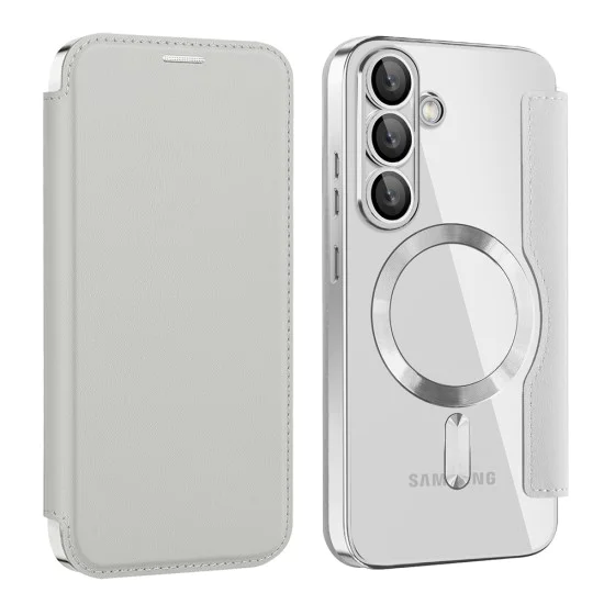 Калъф за Samsung Galaxy S25 Plus - SmartMag Book Case - Сив
