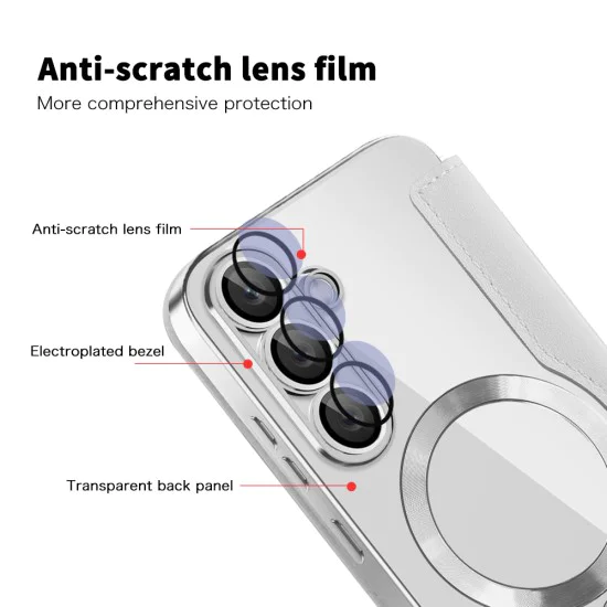 Калъф за Samsung Galaxy S25 Plus - SmartMag Book Case - Сив
