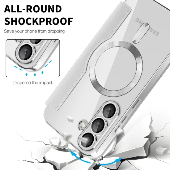 Калъф за Samsung Galaxy S25 Plus - SmartMag Book Case - Сив