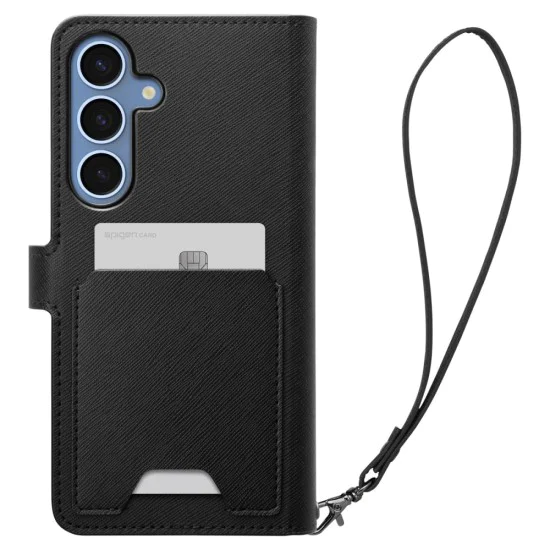 Калъф за Samsung Galaxy S25 Plus - Spigen - Wallet S - Черен