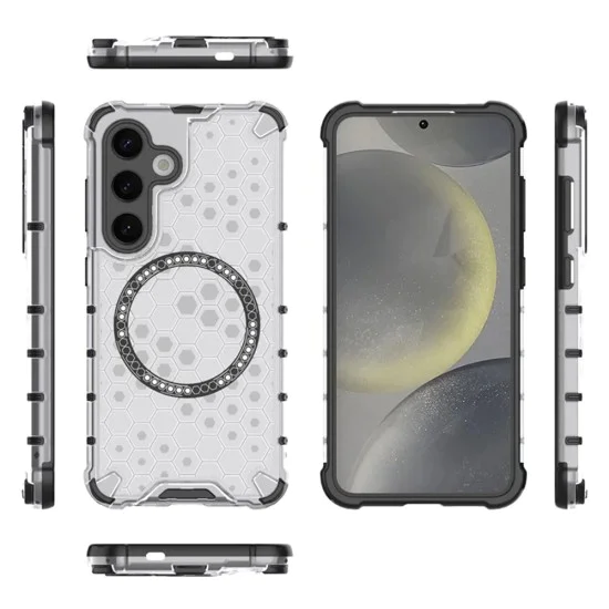 Калъф за Samsung Galaxy S25 Plus - Techsuit - HoneyComb Shield MagSafe - Бял