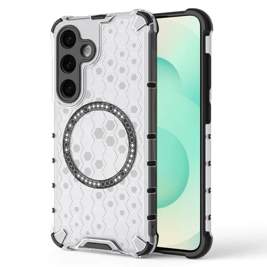 Калъф за Samsung Galaxy S25 Plus - Techsuit - HoneyComb Shield MagSafe - Бял