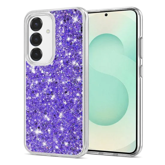 Калъф за Samsung Galaxy S25 Plus - Techsuit - Sparkly Glitter - Лилав
