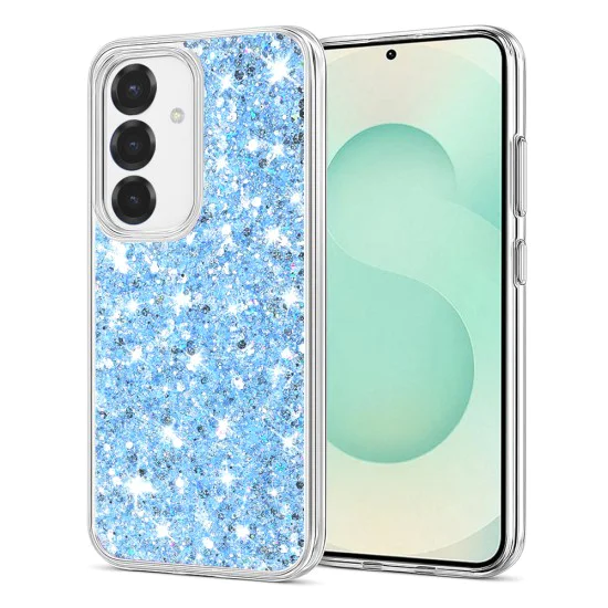Калъф за Samsung Galaxy S25 Plus - Techsuit - Sparkly Glitter - Син