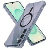Калъф за Samsung Galaxy S25 Plus - Techsuit - Удароустойчив Clear Silicone MagSafe - Опушено Черен