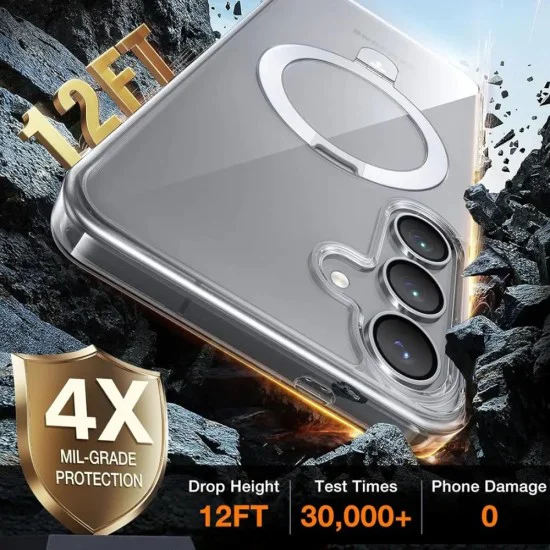 Калъф за Samsung Galaxy S25 Plus - Torras Ostand Series - Прозрачен