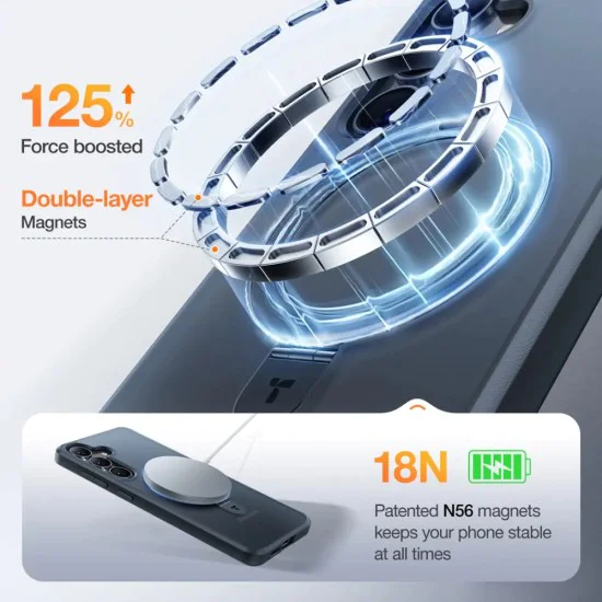 Калъф за Samsung Galaxy S25 Plus - Torras Ostand Series - черен