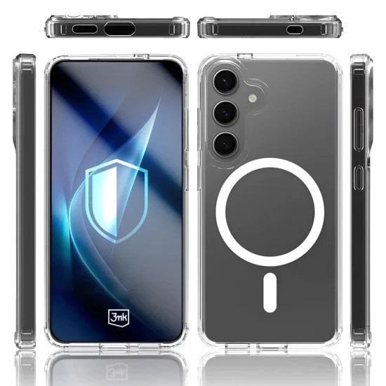 Калъф за Samsung Galaxy S25 / S24 - 3mk - Armor MagCase - Прозрачен