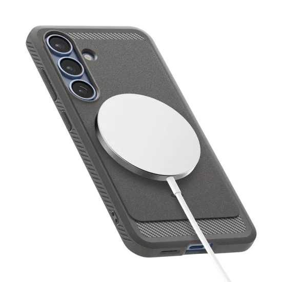 Калъф за Samsung Galaxy S25 - Spigen - Rugged Armor MagSafe - Marble Grey
