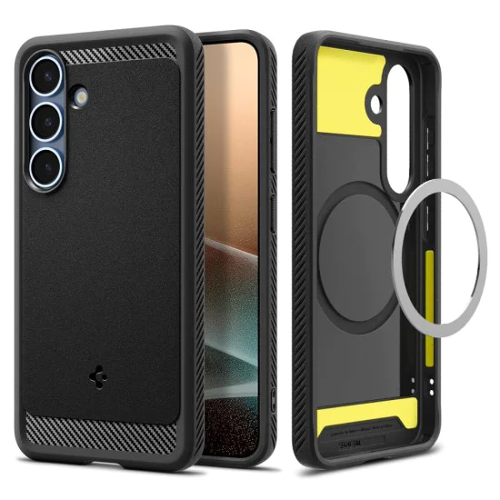 Калъф за Samsung Galaxy S25 - Spigen - Rugged Armor MagSafe - Matte Black