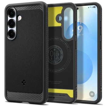 Калъф за Samsung Galaxy S25 - Spigen - Rugged Armor MagSafe - Matte Black