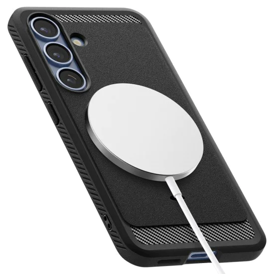 Калъф за Samsung Galaxy S25 - Spigen - Rugged Armor MagSafe - Matte Black