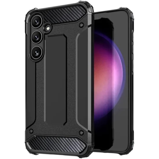 Калъф за Samsung Galaxy S25 - Techsuit - Hybrid Armor - Черен
