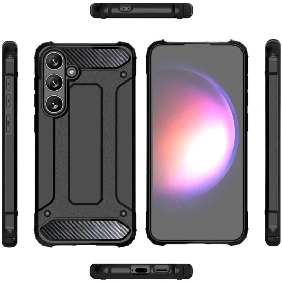 Калъф за Samsung Galaxy S25 - Techsuit - Hybrid Armor - Черен