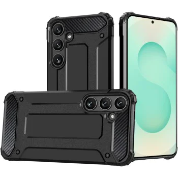 Калъф за Samsung Galaxy S25 - Techsuit - Hybrid Armor - Черен