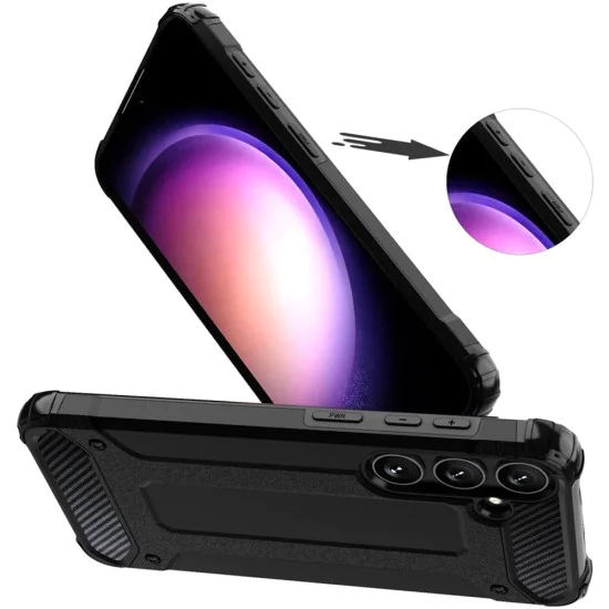 Калъф за Samsung Galaxy S25 - Techsuit - Hybrid Armor - Черен
