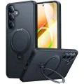 Калъф за Samsung Galaxy S25 - Torras Ostand Spin Series - черен