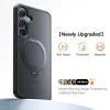 Калъф за Samsung Galaxy S25 - Torras Ostand Spin Series - черен