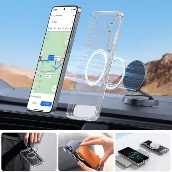 Калъф за Samsung Galaxy S25 - Torras Pstand - Clear
