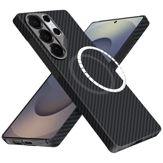 Калъф за Samsung Galaxy S25 Ultra - Aramid Fiber MagSafe - Черен