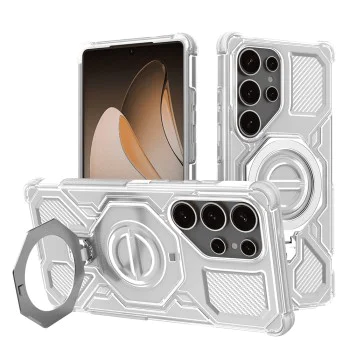 Калъф за Samsung Galaxy S25 Ultra - Carbon Shield PRO - Бял Прозрачен