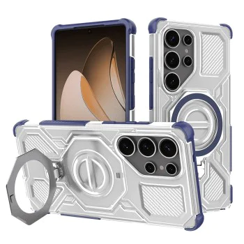 Калъф за Samsung Galaxy S25 Ultra - Carbon Shield PRO - син прозрачен