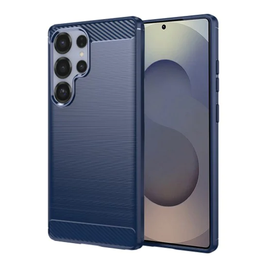 Калъф за Samsung Galaxy S25 Ultra - Carbon Silicone - Blue
