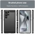 Калъф за Samsung Galaxy S25 Ultra - Carbon Silicone - Черен