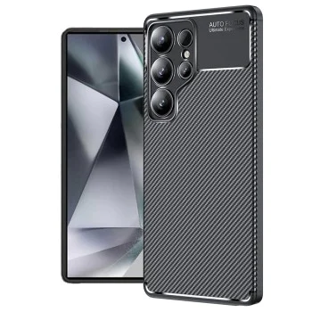 Калъф за Samsung Galaxy S25 Ultra - CarbonFiber - Черен