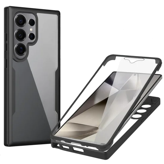 Калъф за Samsung Galaxy S25 Ultra - ColorVerse 360 ​​Series + Скрийн протектор - черен