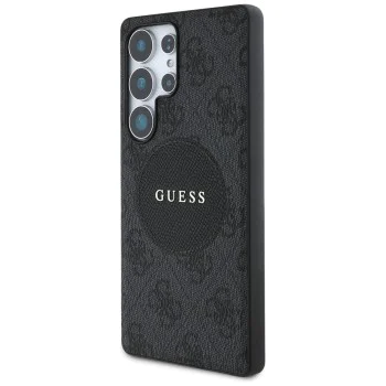 Калъф за Samsung Galaxy S25 Ultra - Guess - 4G Circle Classic Logo MagSafe (GUHMS25LP4PGRSGK) - Черен
