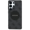 Калъф за Samsung Galaxy S25 Ultra - Guess - 4G Circle Classic Logo MagSafe (GUHMS25LP4PGRSGK) - Черен