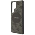 Калъф за Samsung Galaxy S25 Ultra - Guess - 4G Circle Classic Logo MagSafe (GUHMS25LP4PGRSGW) - Кафяв