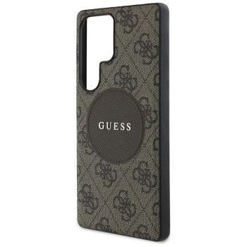 Калъф за Samsung Galaxy S25 Ultra - Guess - 4G Circle Classic Logo MagSafe (GUHMS25LP4PGRSGW) - Кафяв