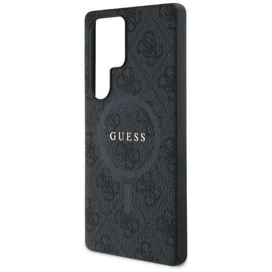 Калъф за Samsung Galaxy S25 Ultra - Guess - 4G Ring Classic Logo MagSafe (GUHMS25LG4GFRK) - Черен