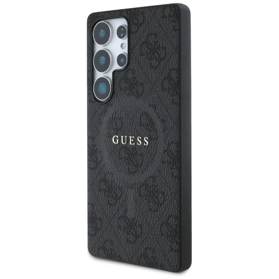 Калъф за Samsung Galaxy S25 Ultra - Guess - 4G Ring Classic Logo MagSafe (GUHMS25LG4GFRK) - Черен