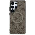 Калъф за Samsung Galaxy S25 Ultra - Guess - 4G Ring Classic Logo MagSafe (GUHMS25LG4GFRW) - Кафяв