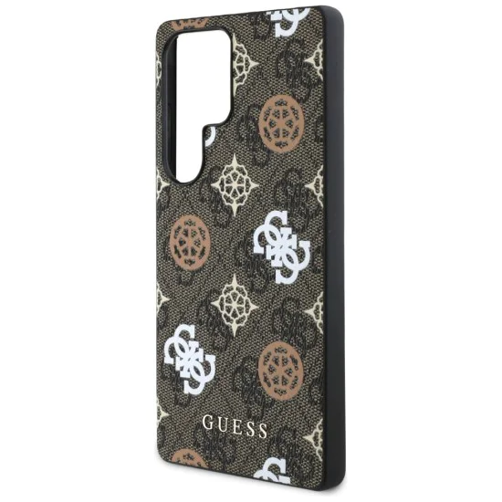 Калъф за Samsung Galaxy S25 Ultra - Guess - Hardcase 4G Peony (GUHMS25LP4PWPW) - Кафяв