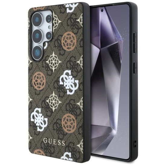 Калъф за Samsung Galaxy S25 Ultra - Guess - Hardcase 4G Peony (GUHMS25LP4PWPW) - Кафяв