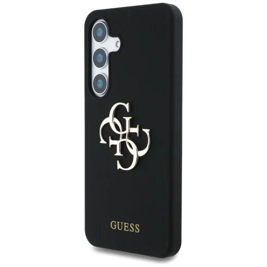 Калъф за Samsung Galaxy S25 Ultra - Guess - Силиконов 4G Big Metal Logo (GUHCS25LS4SMDK) - Черен