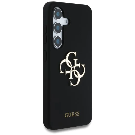 Калъф за Samsung Galaxy S25 Ultra - Guess - Силиконов 4G Big Metal Logo (GUHCS25LS4SMDK) - Черен