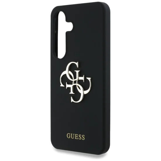 Калъф за Samsung Galaxy S25 Ultra - Guess - Силиконов 4G Big Metal Logo (GUHCS25LS4SMDK) - Черен