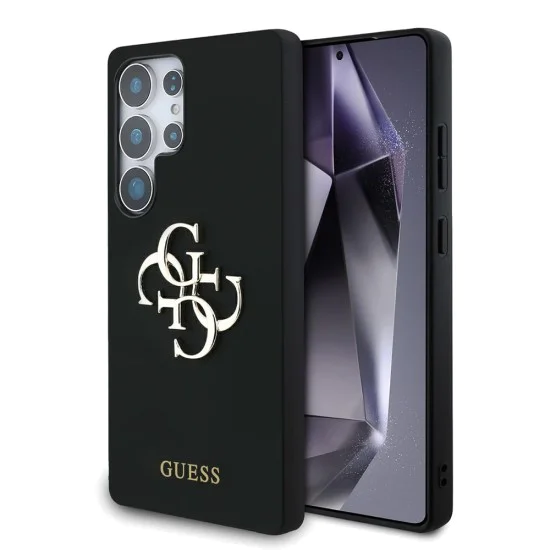 Калъф за Samsung Galaxy S25 Ultra - Guess - Силиконов 4G Big Metal Logo (GUHCS25LS4SMDK) - Черен