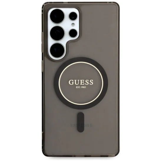Калъф за Samsung Galaxy S25 Ultra - Guess - IML Glitter Circle MagSafe (GUHMS25LHFGEREK) - Черен