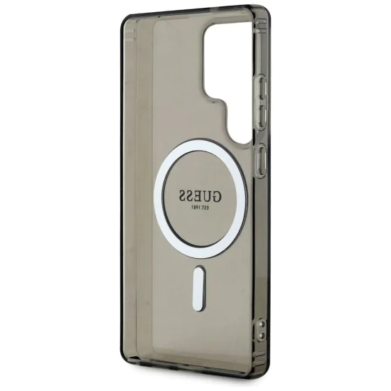 Калъф за Samsung Galaxy S25 Ultra - Guess - IML Glitter Circle MagSafe (GUHMS25LHFGEREK) - Черен