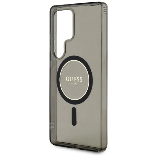 Калъф за Samsung Galaxy S25 Ultra - Guess - IML Glitter Circle MagSafe (GUHMS25LHFGEREK) - Черен